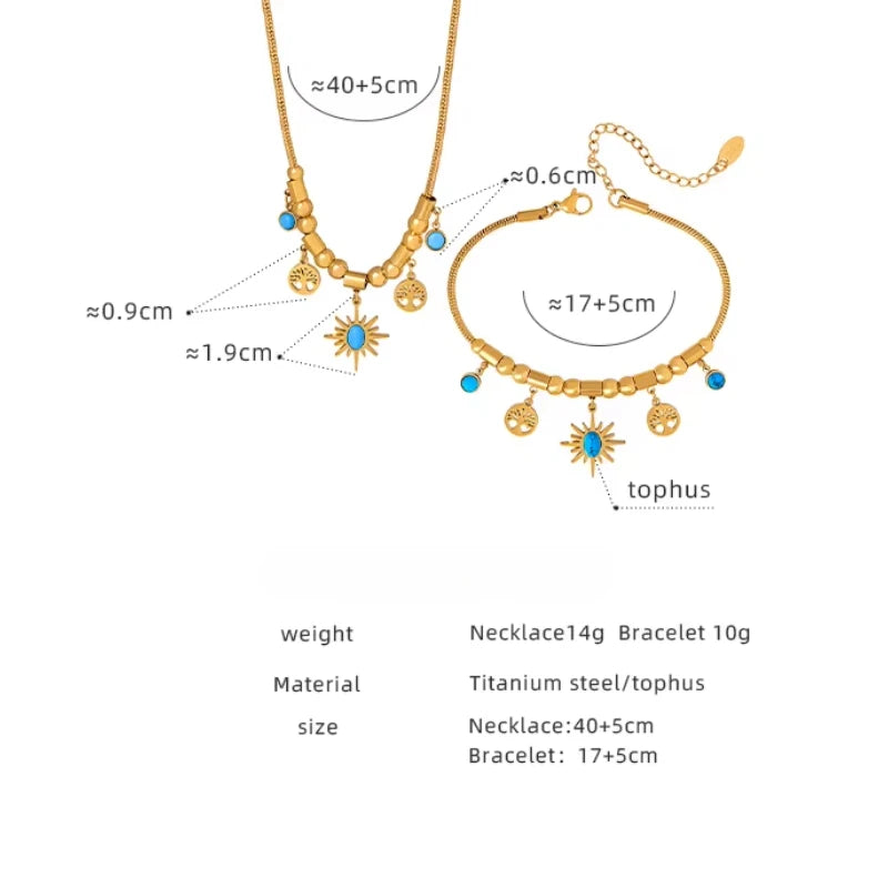 Monie Bracelet Necklace Set